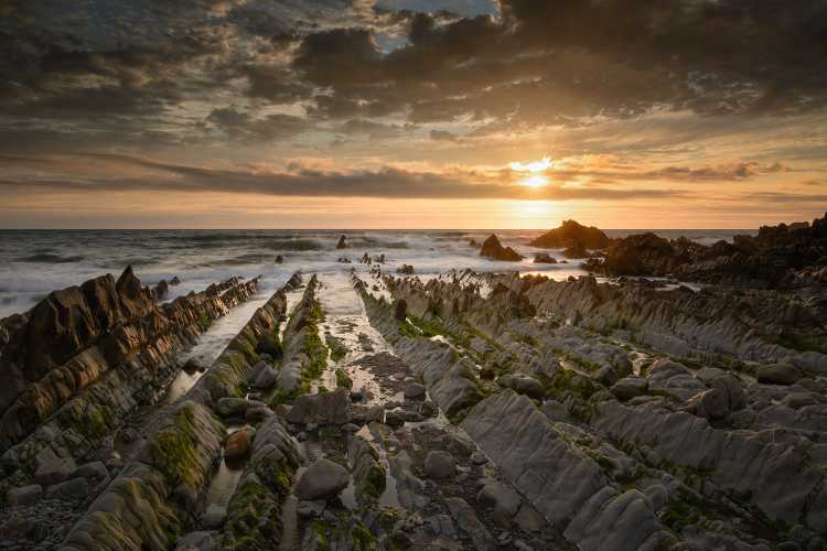 Welcombe Mouth sunset