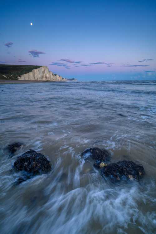 Moonrise at the Seven Sisters